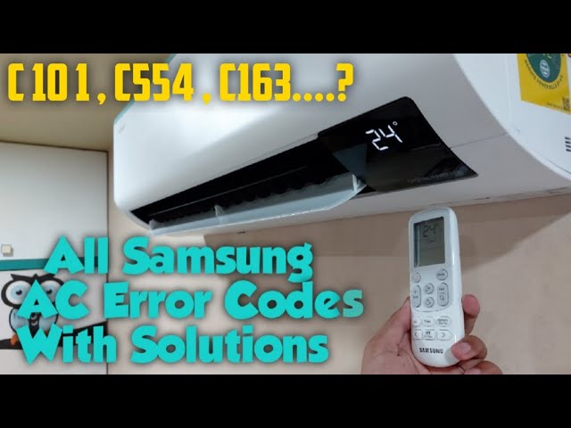 How to Fix C4 Error in Samsung Ac